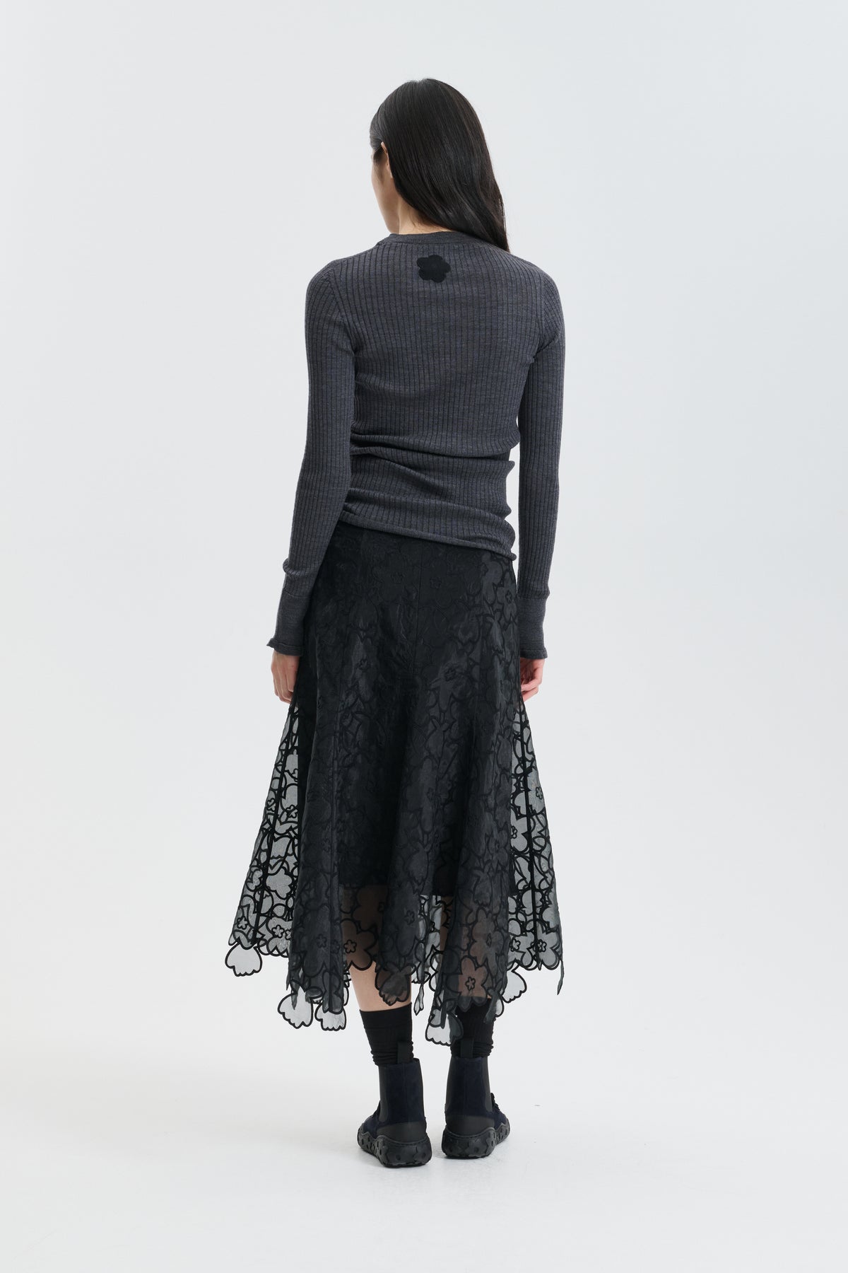 CBFLAVIE | SKIRT CORANITA EMBROIDERY BLACK
