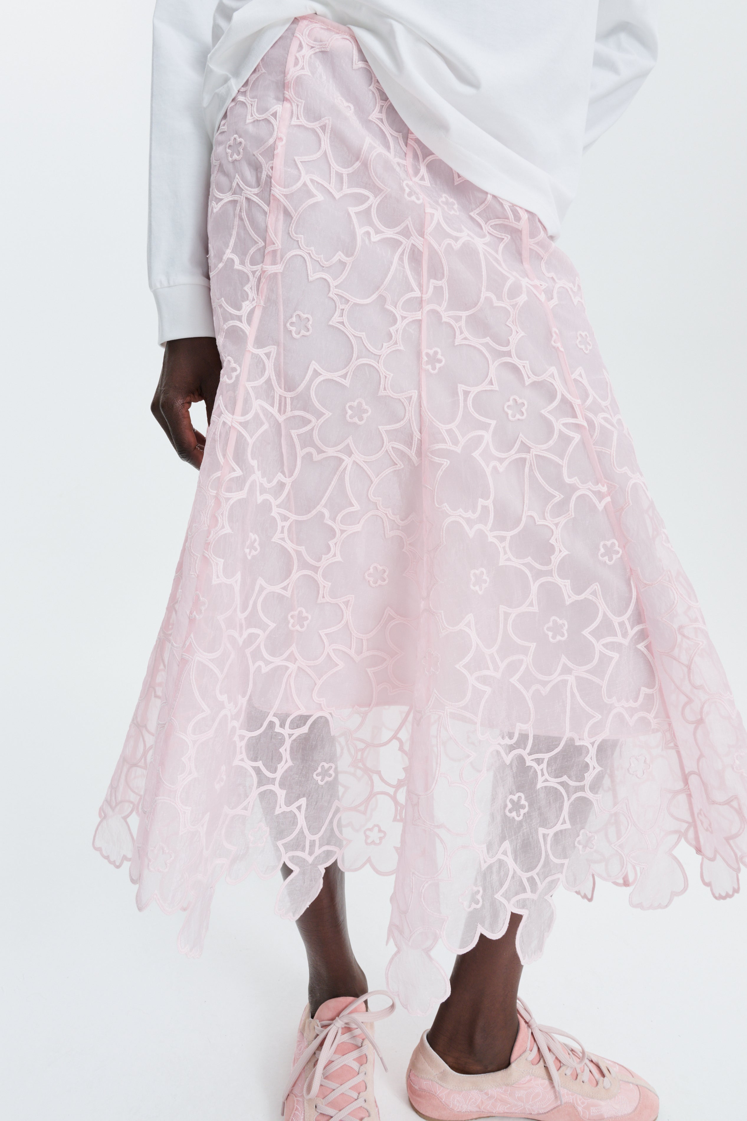 CBFLAVIE | SKIRT CORANITA EMBROIDERY BLUSH PINK