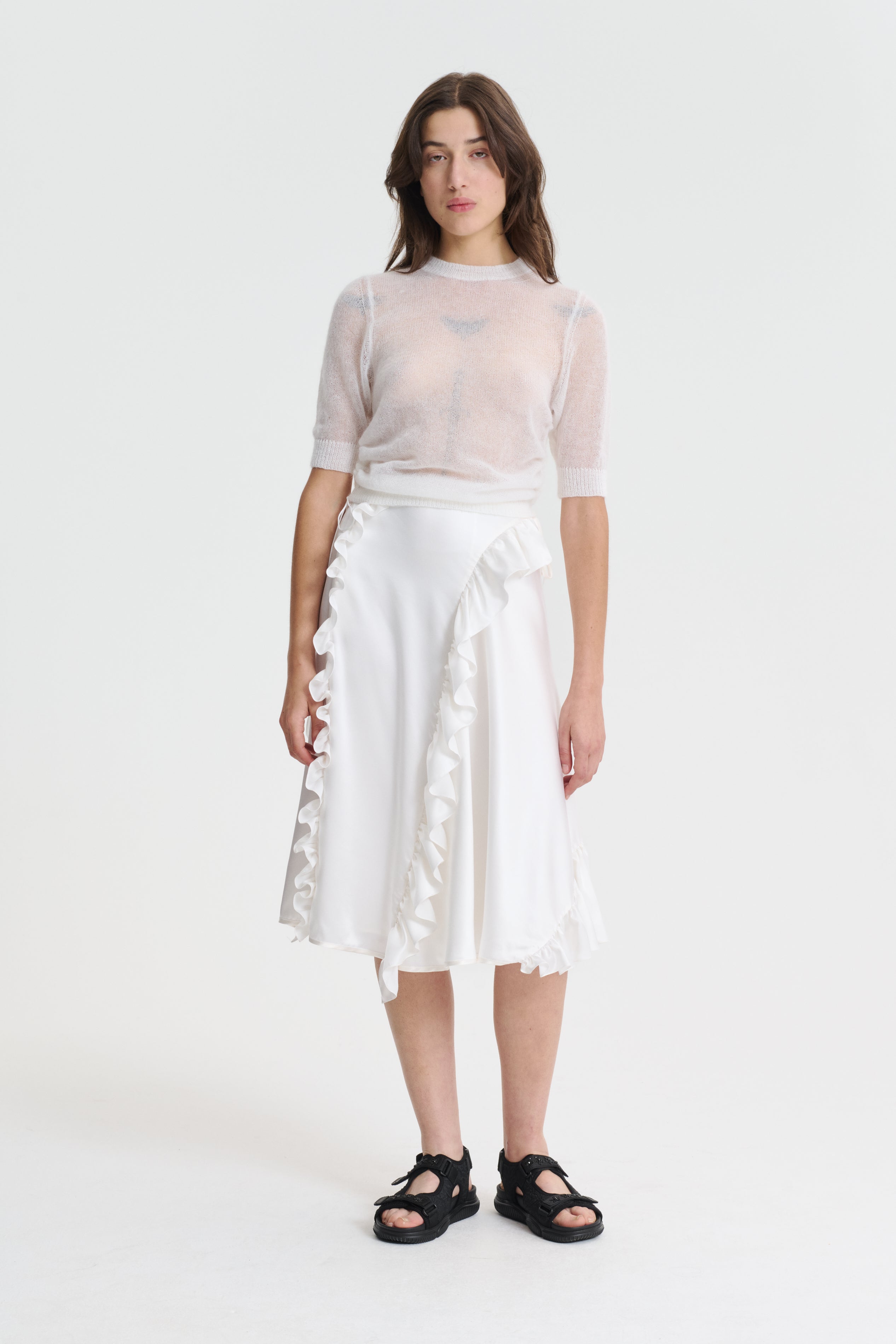 VIDEL | TOP MOHAIR KNIT WHITE