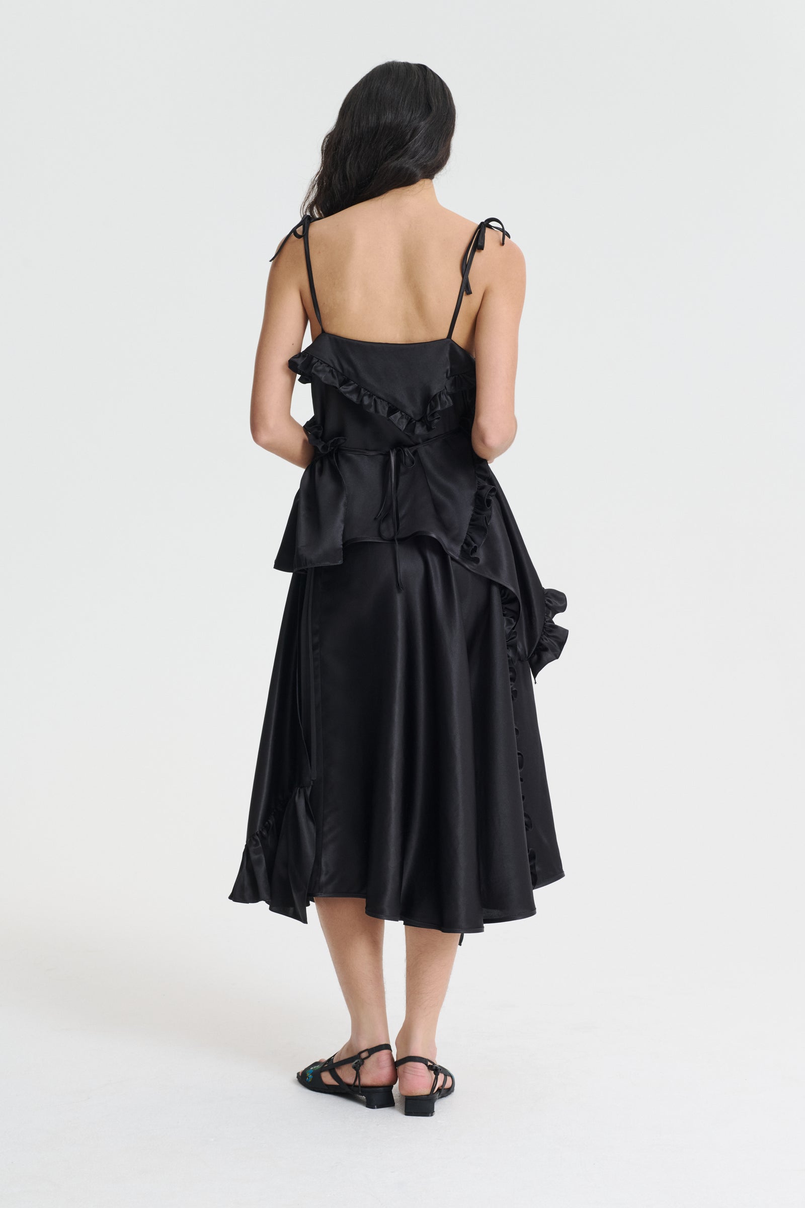 ALESSANDRA | TOP SILK SATIN BLACK