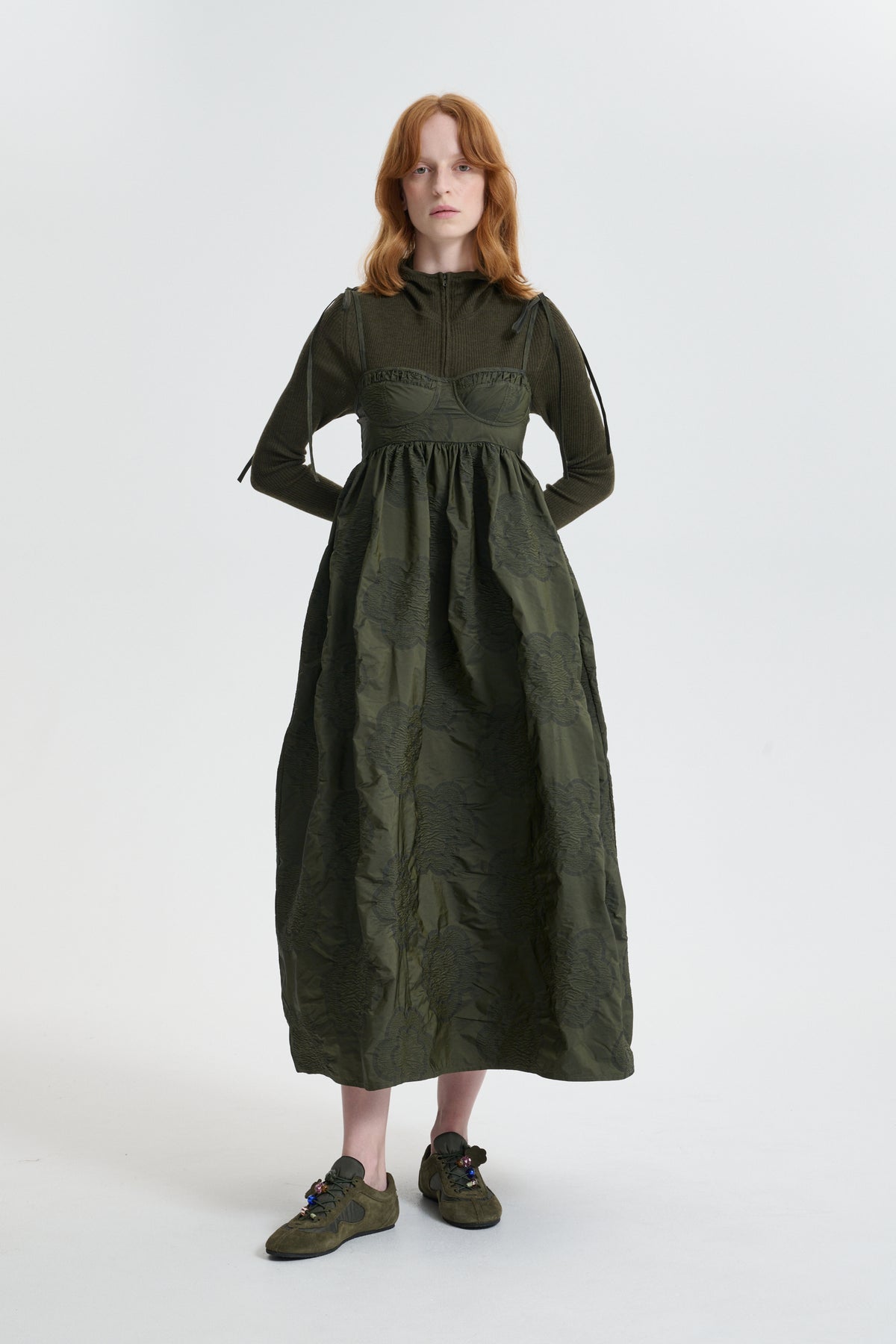 CBBELMA | HOODIE SUMMER MERINO KNIT OLIVE
