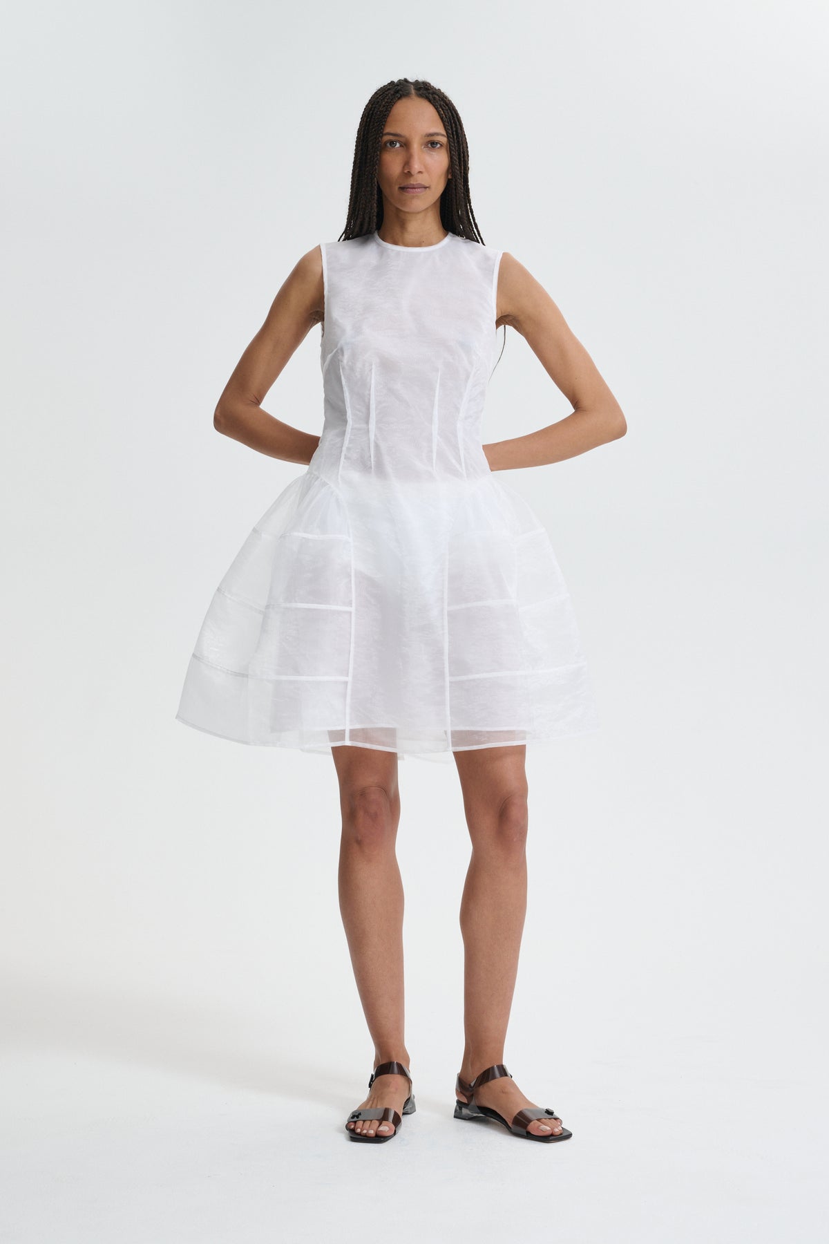 CBCLAUDIE | DRESS LIQUID MYRTIA WHITE