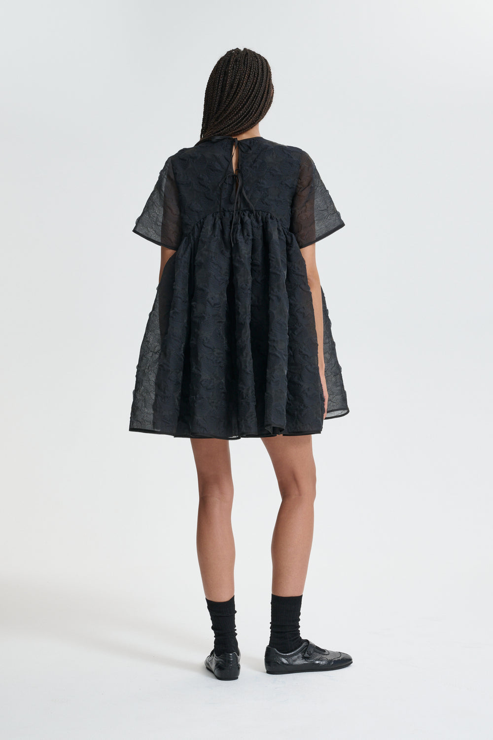 CBBRITNEY | DRESS PLUMERIA MATELASSÉ BLACK