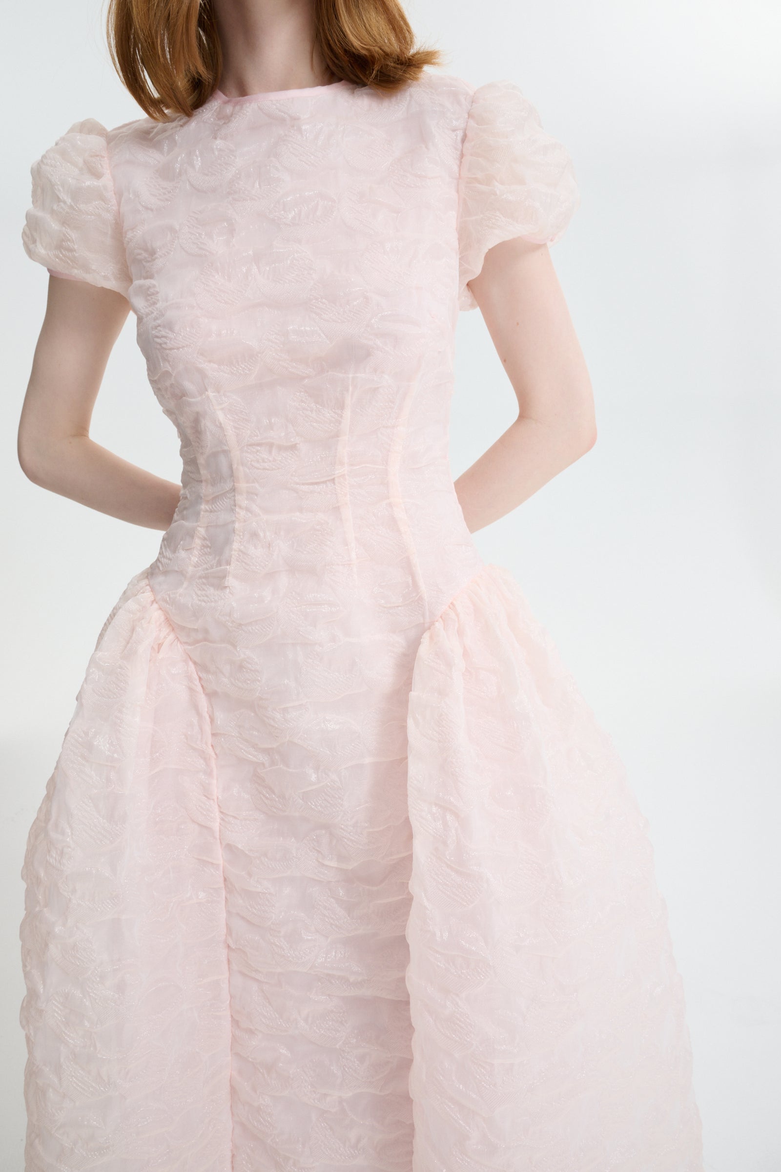 CBCLEOPATRA | DRESS PLUMERIA MATELASSÉ LIGHT PINK