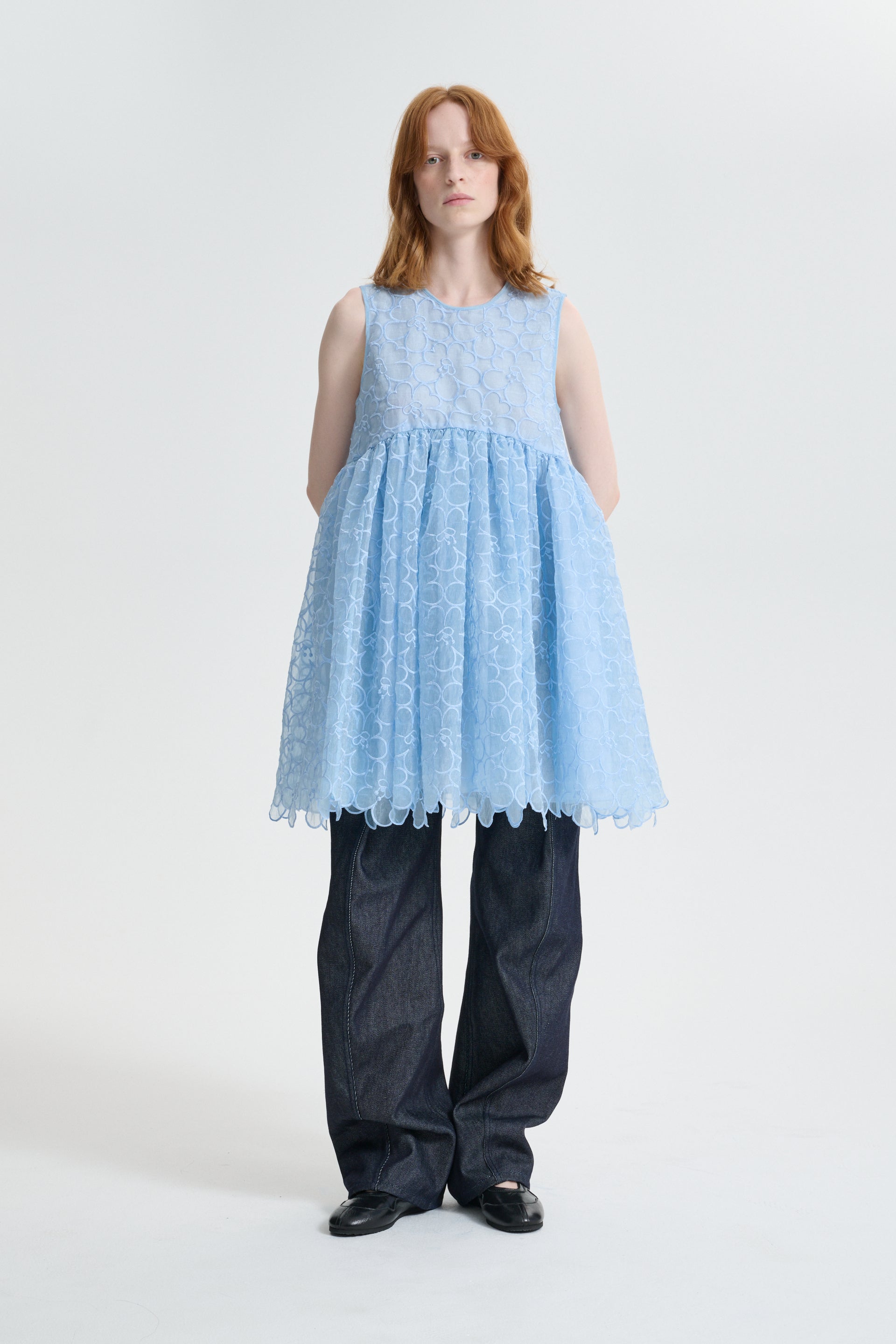 CBCHARLOTTA | DRESS FELICIA EMBROIDERY LIGHT BLUE