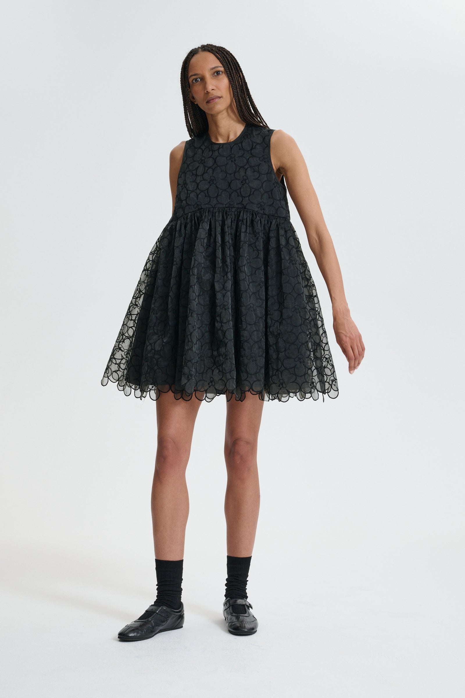 CBCHARLOTTA | DRESS FELICIA EMBROIDERY BLACK