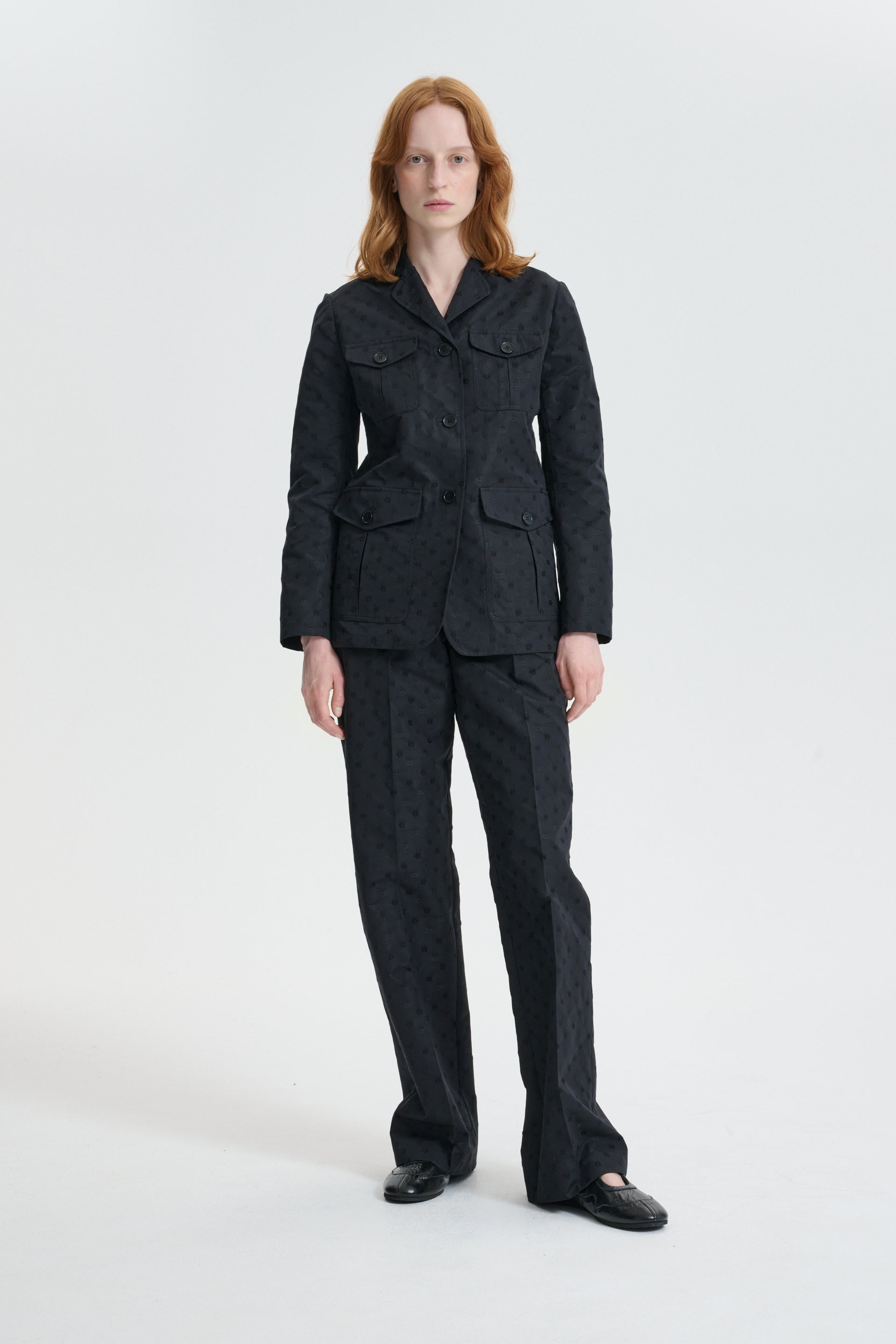 CBKARINA | BLAZER IRIS JACCQUARD BLACK