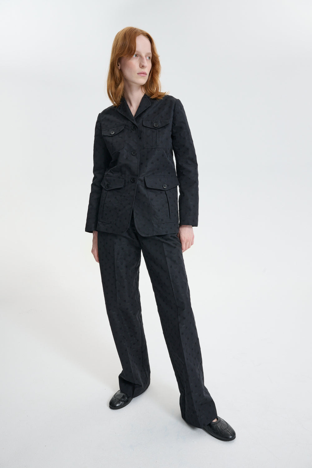 CBKARINA | BLAZER IRIS JACCQUARD BLACK