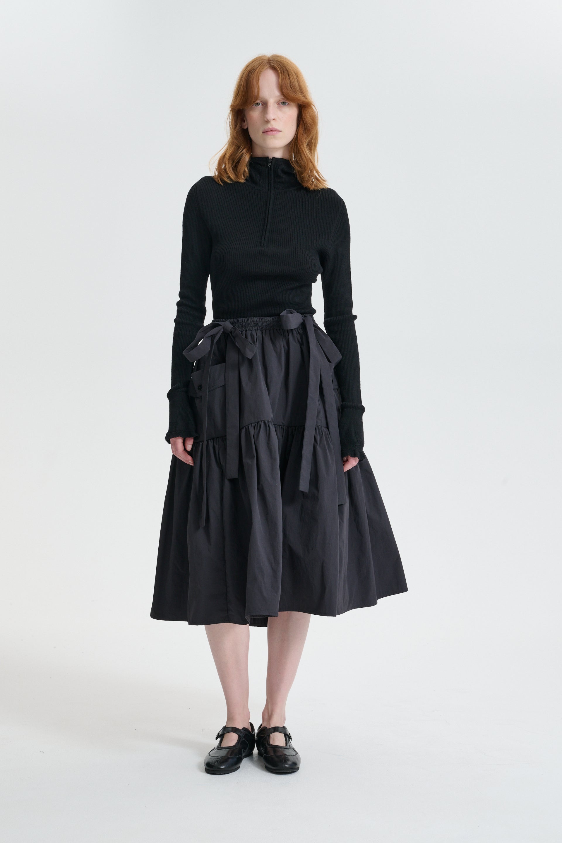 CBCAI | SKIRT CRISP RIPSTOP BLACK