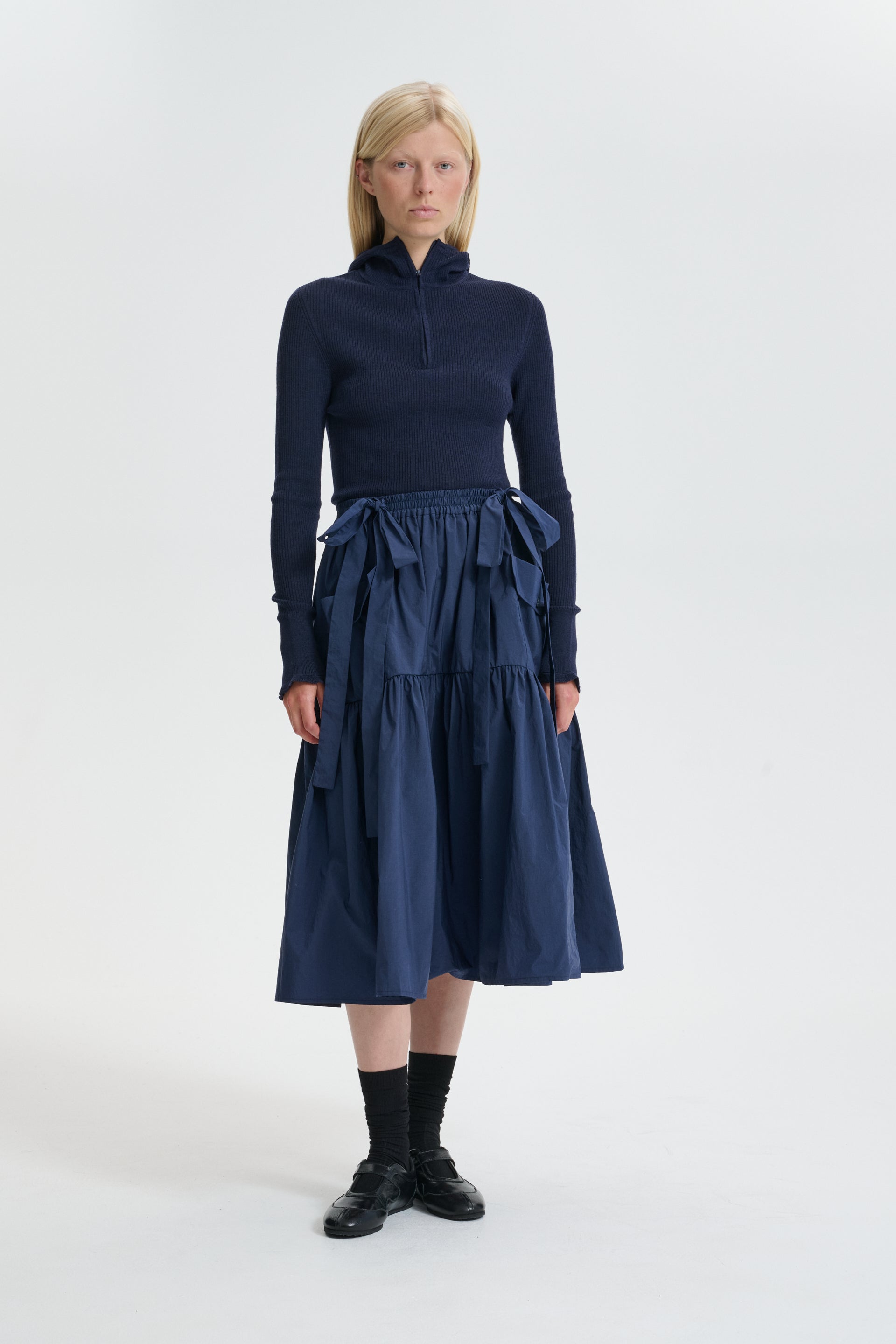 CBCAI | SKIRT CRISP RIPSTOP NAVY