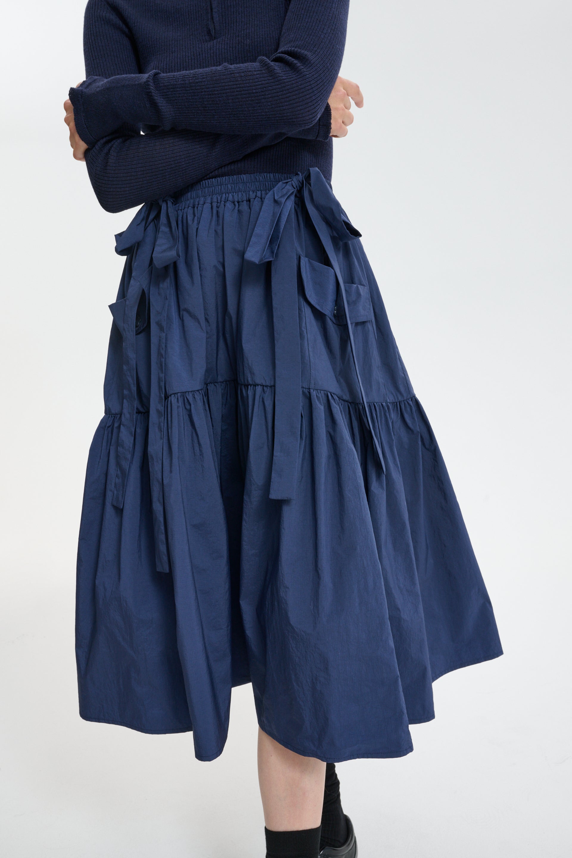 CBCAI | SKIRT CRISP RIPSTOP NAVY