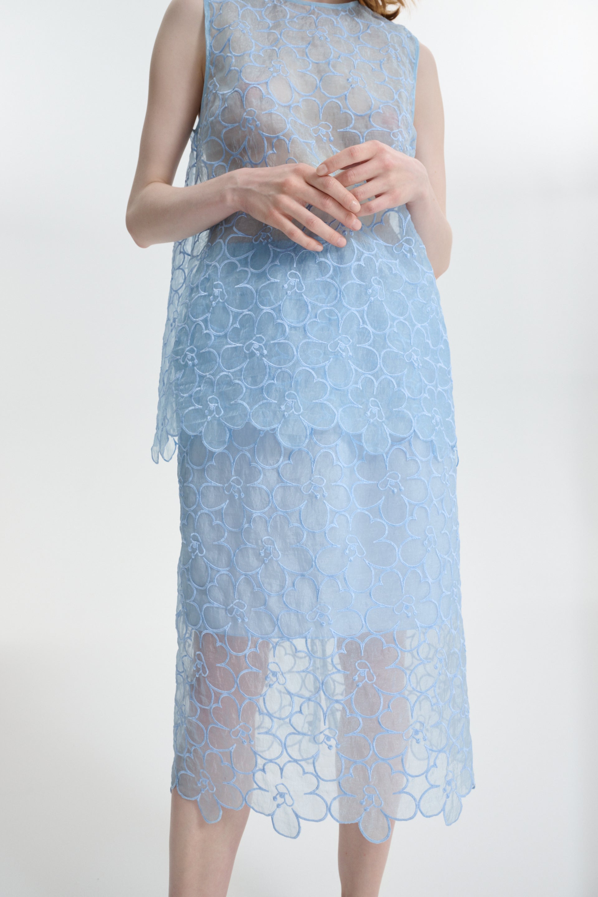 CBBRIA | SKIRT FELICIA EMBROIDERY LIGHT BLUE