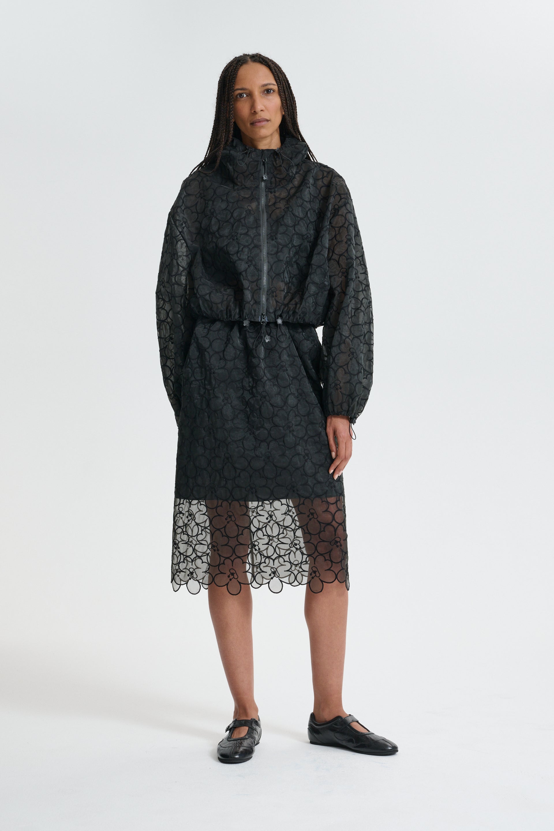 CBBRIA | SKIRT FELICIA EMBROIDERY BLACK