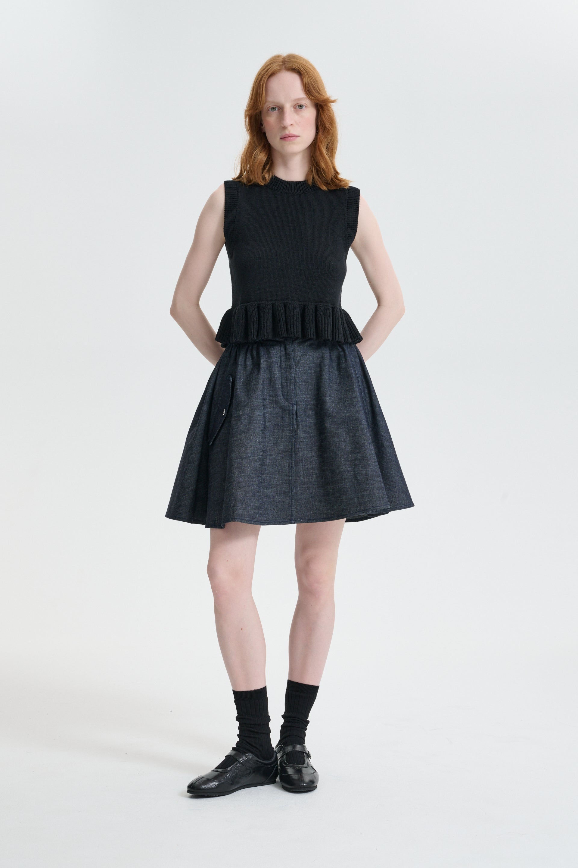 CBCICI | DENIM SKIRT LIGHT DENIM INDIGO