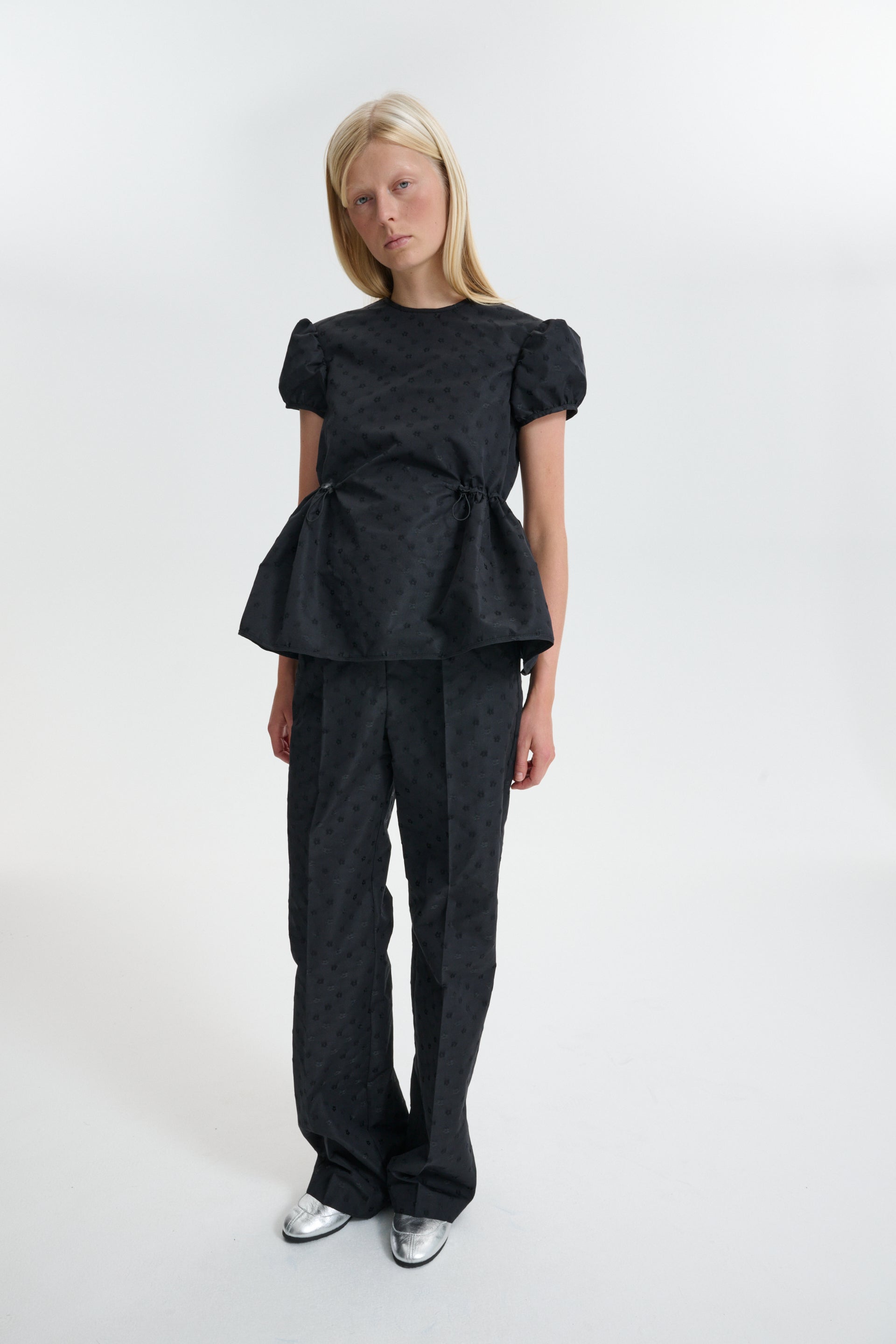 CBSONJA | TROUSERS IRIS JACCQUARD BLACK