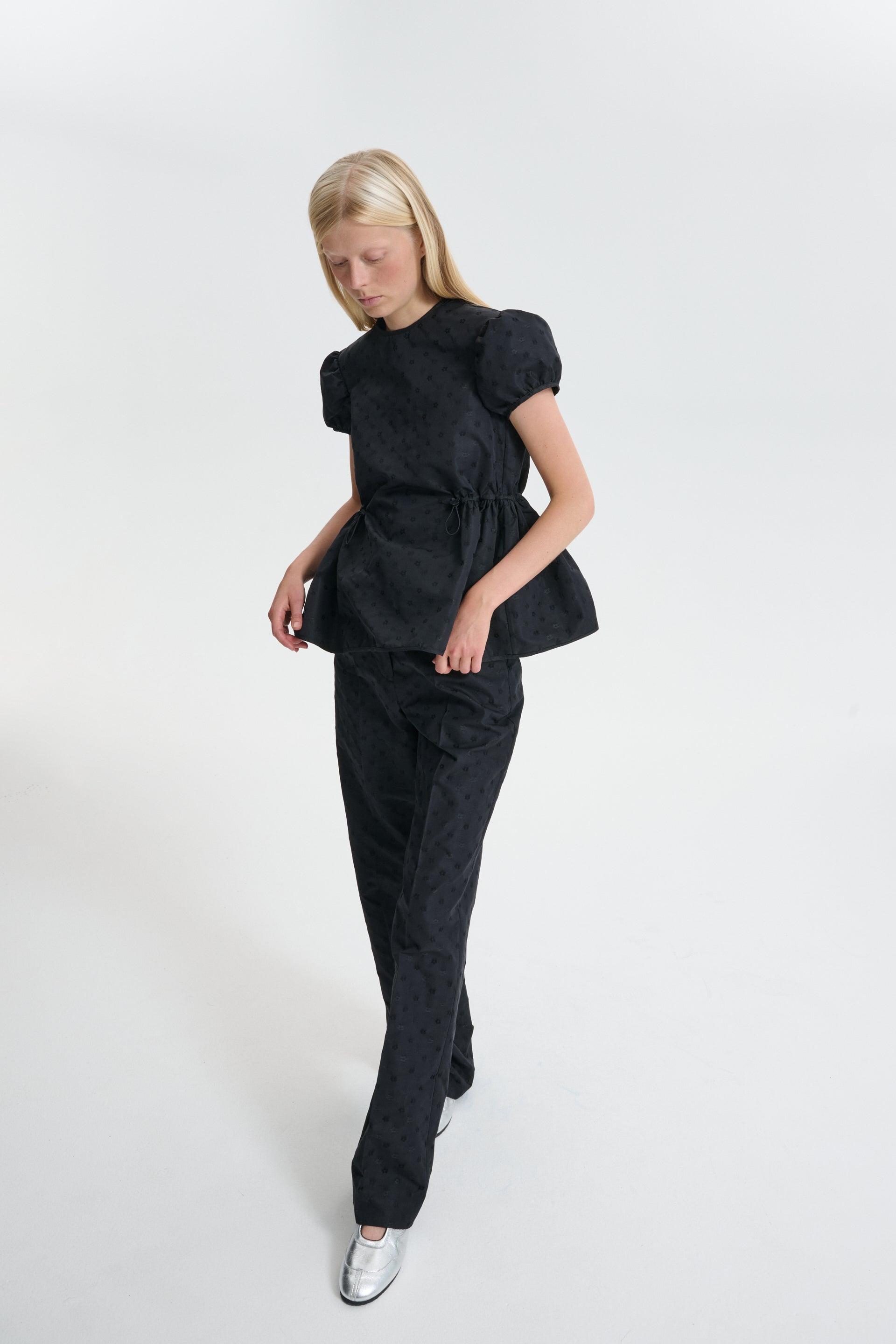 CBSONJA | TROUSERS IRIS JACCQUARD BLACK