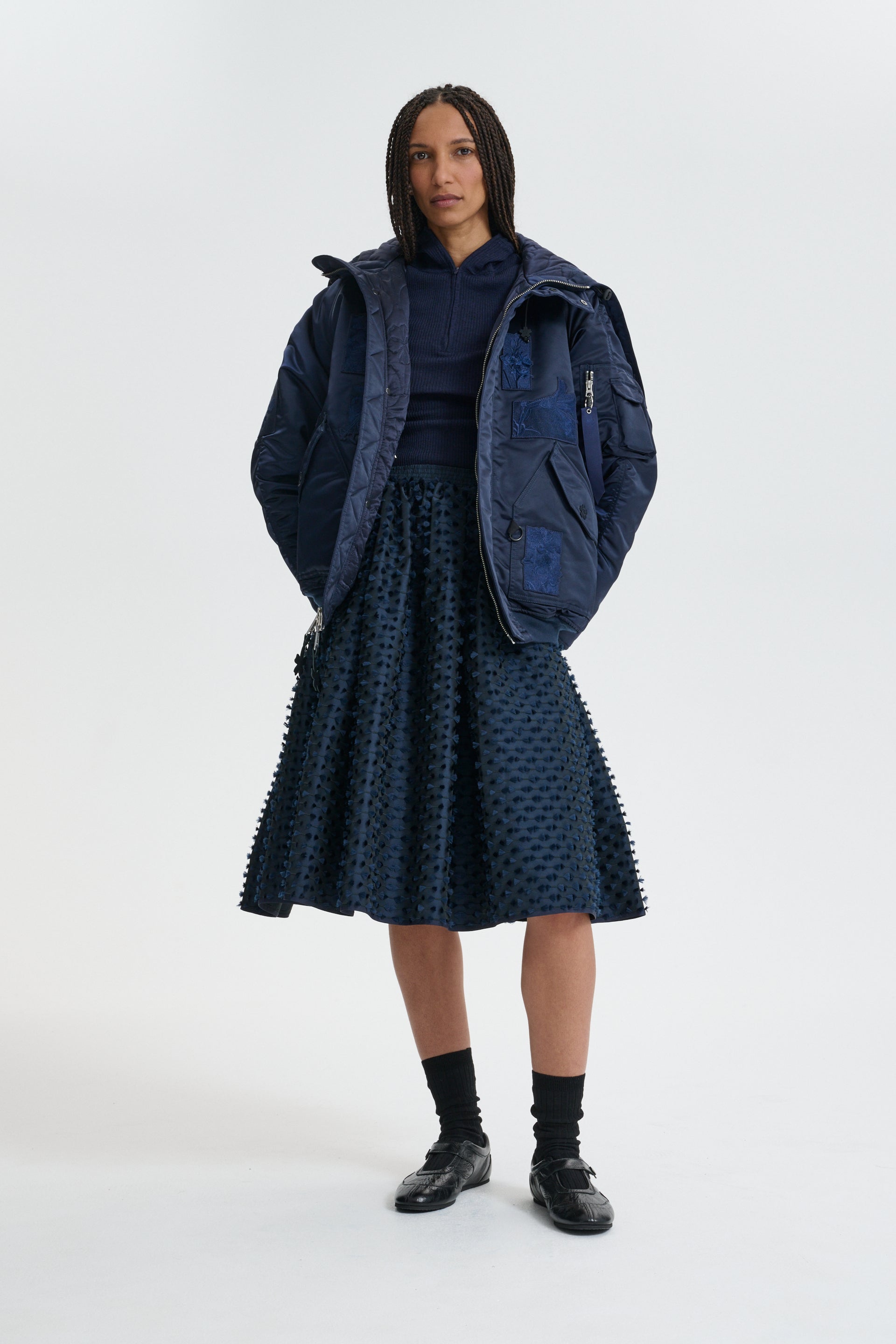 ALPHA X CB N-2B | PATCH CR NYLON NAVY