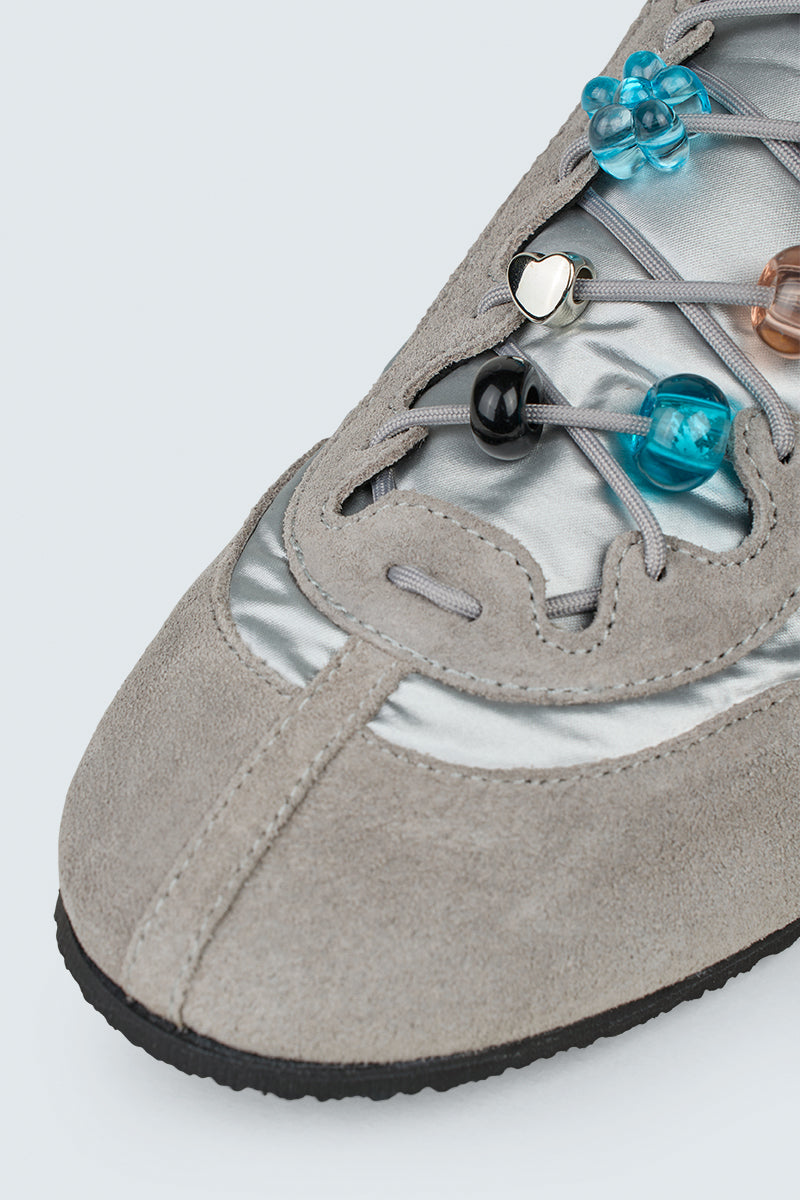 CBBLAISE | SNEAKERS SUEDE / NYLON LIGHT GREY / SILVER