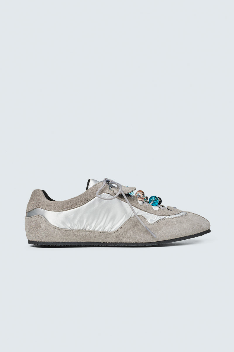 CBBLAISE | SNEAKERS SUEDE / NYLON LIGHT GREY / SILVER