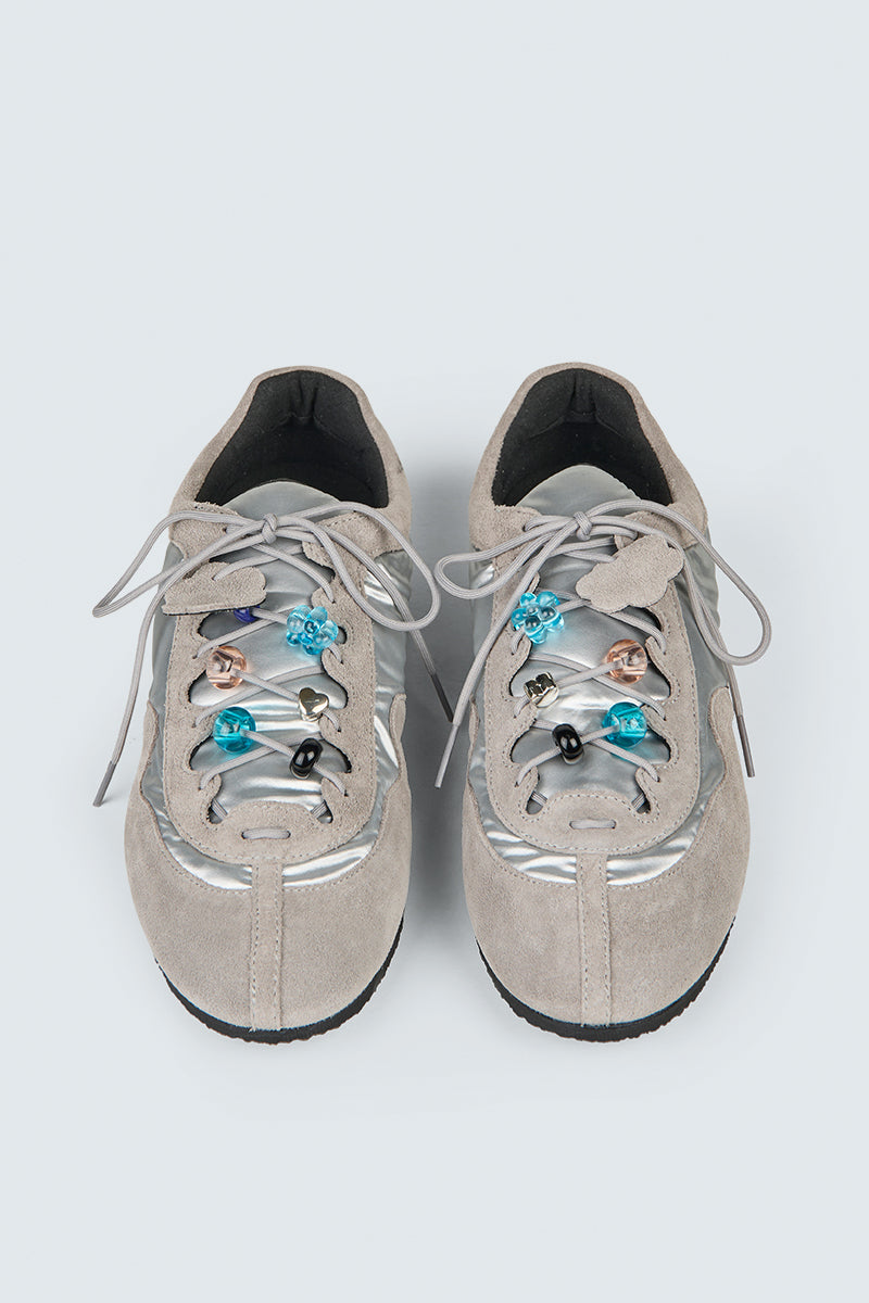 CBBLAISE | SNEAKERS SUEDE / NYLON LIGHT GREY / SILVER