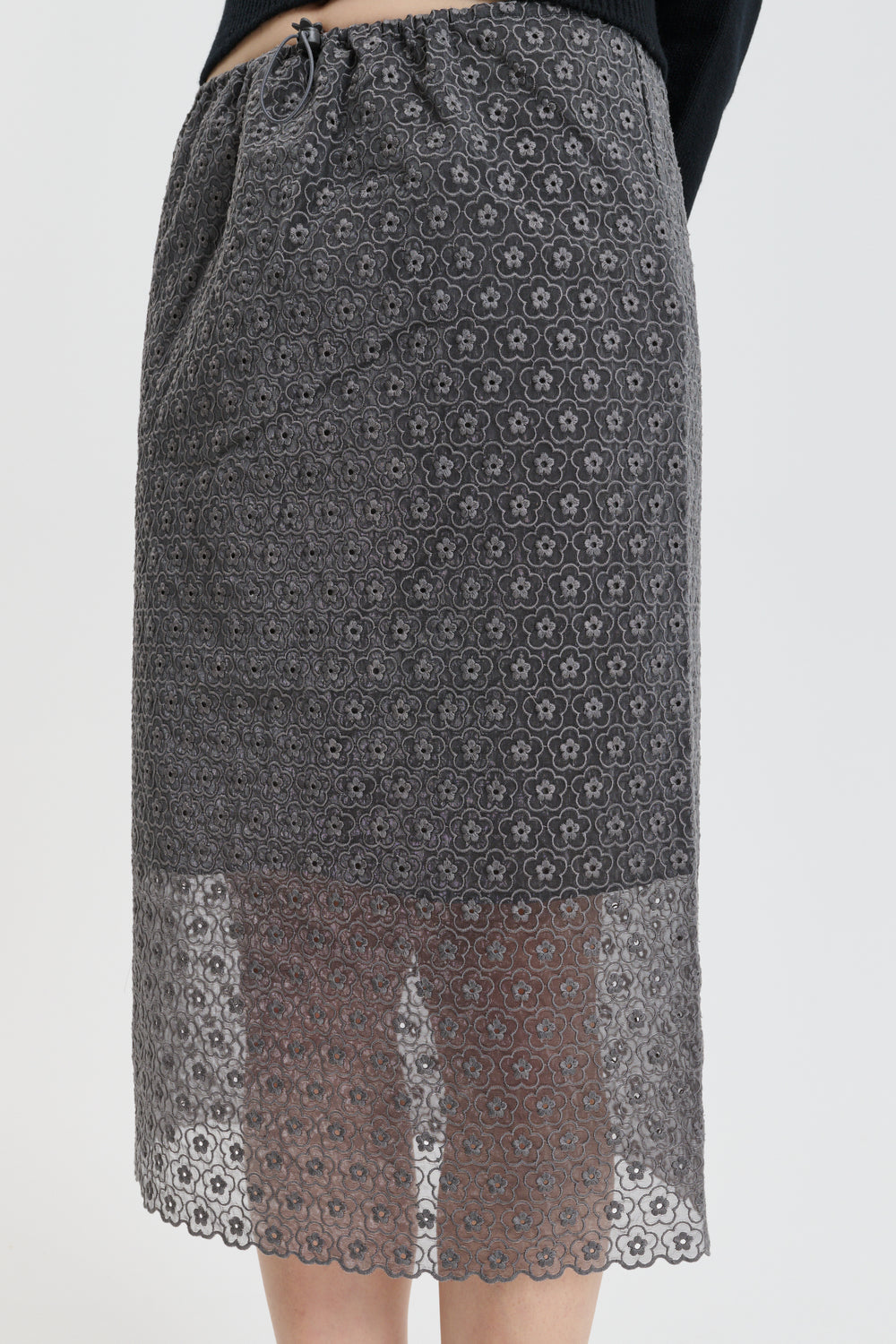 CBBRIA | SKIRT MEADOW EMBROIDERY GREY