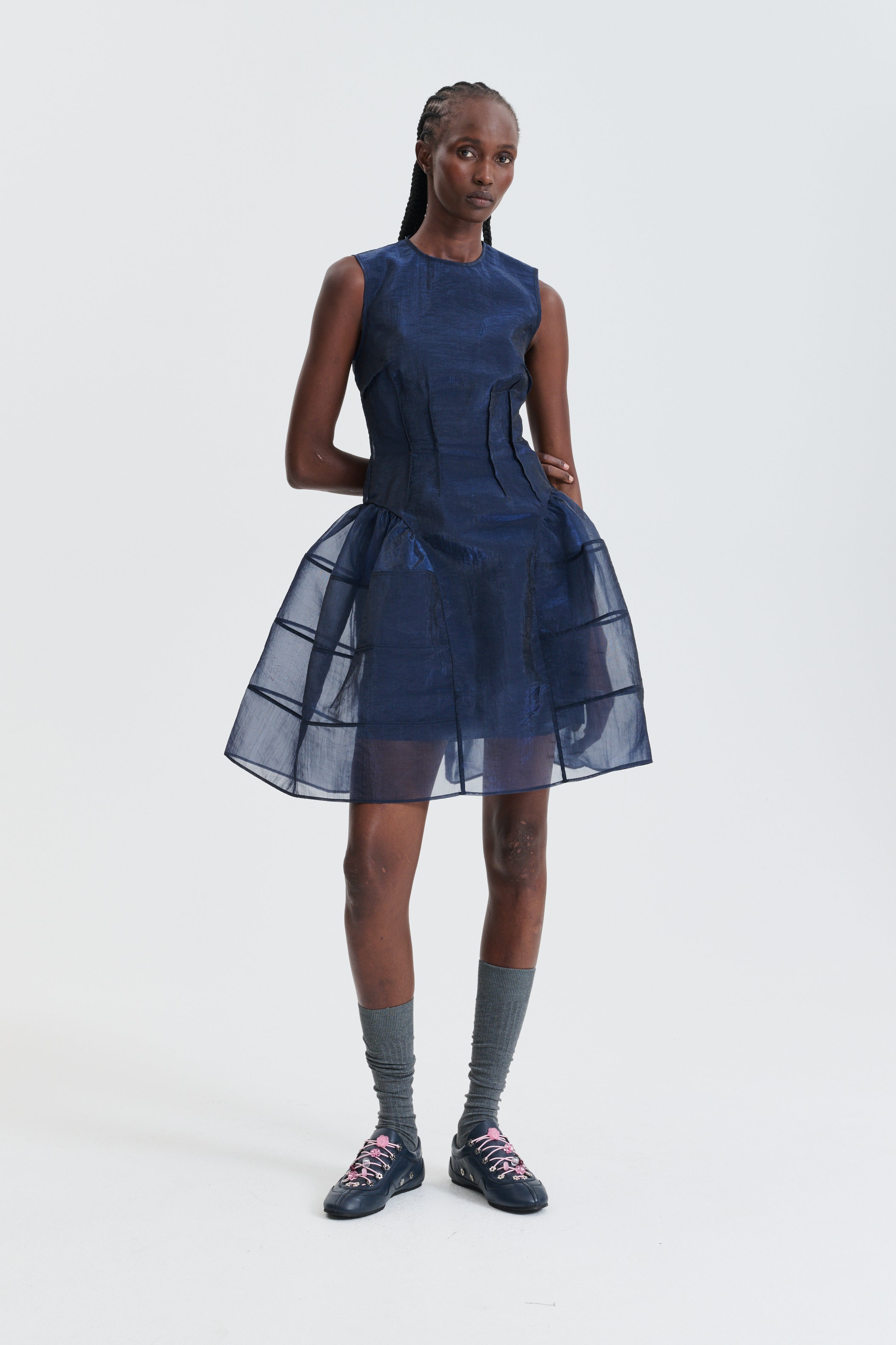 CBCLAUDIE | DRESS LIQUID MYRTIA NAVY