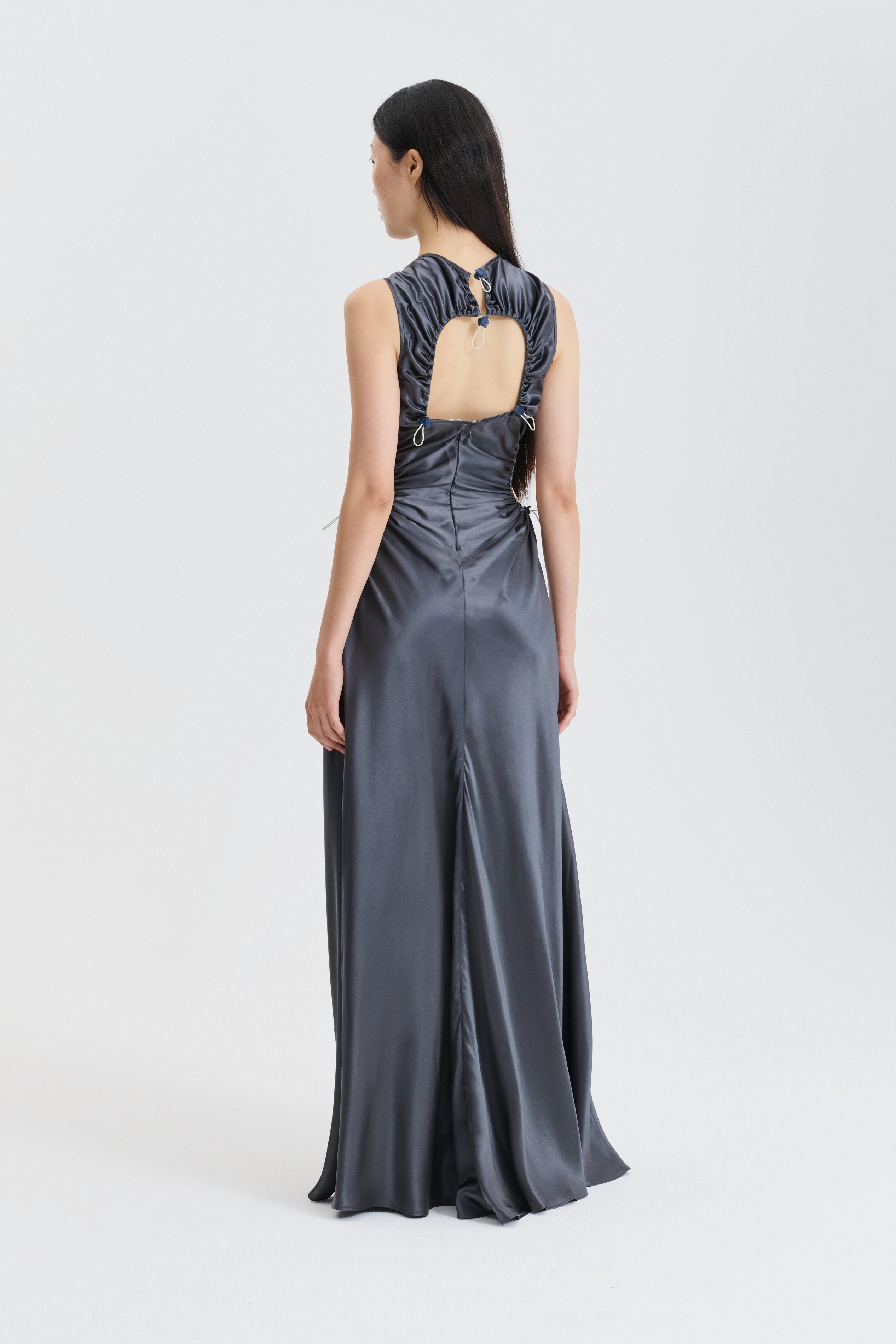 CBFELINE | GOWN SILK SATIN GREY