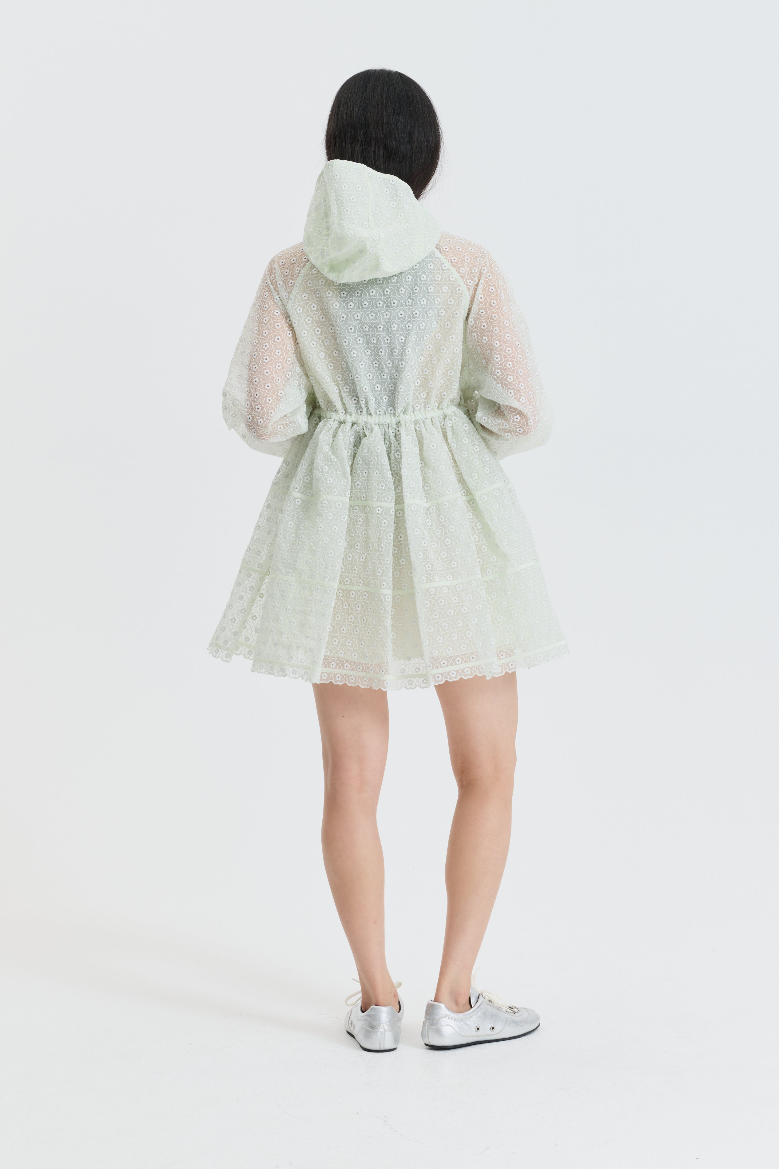 CBFREESIA | DRESS MEADOW EMBROIDERY MINT