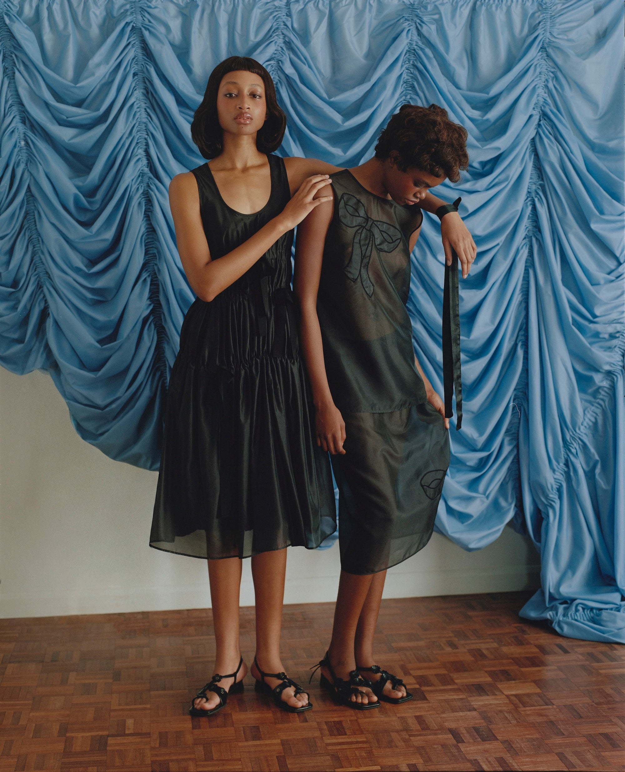 CBFARA | DRESS HYBRID ORGANZA BLACK