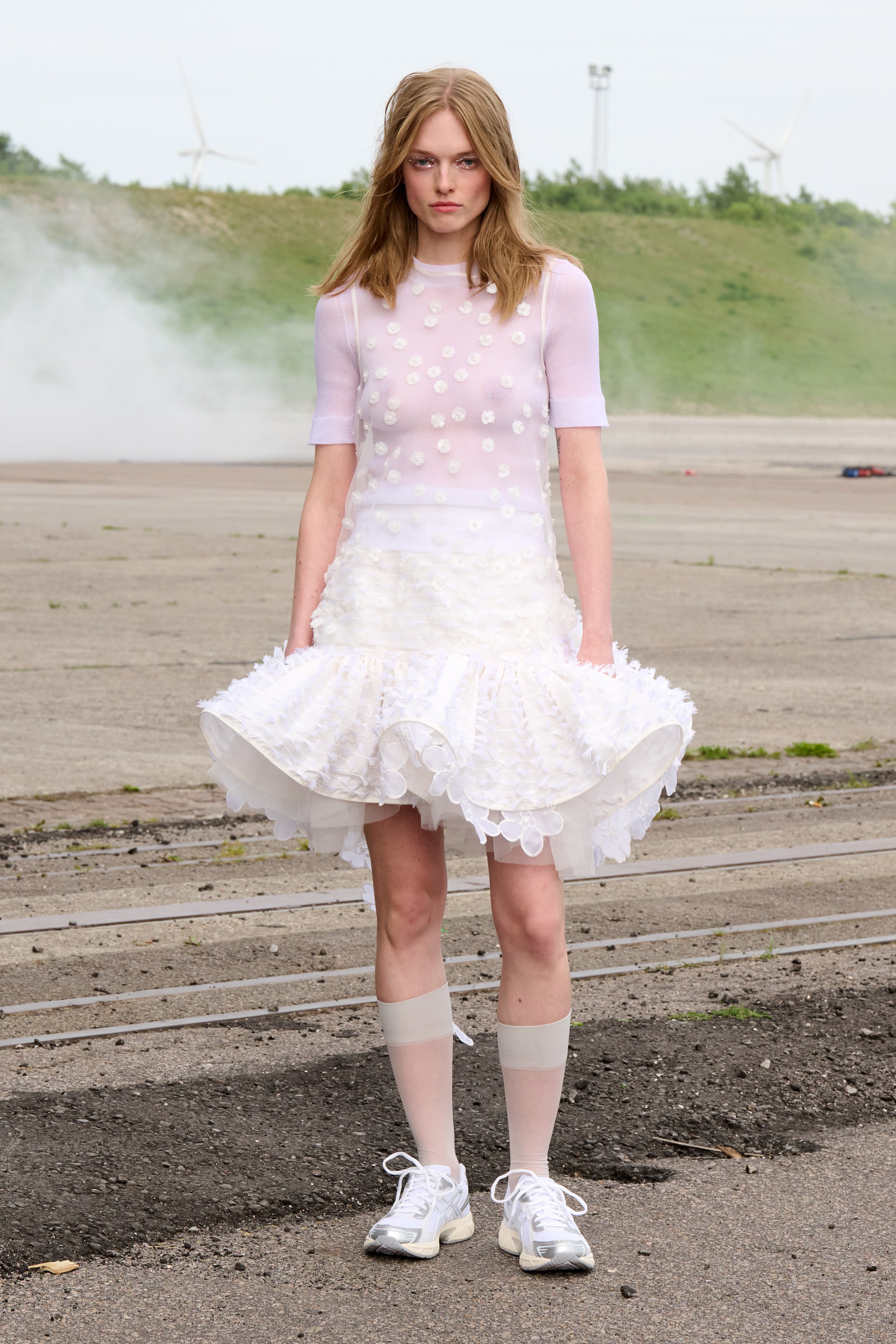 BRONJA | SKIRT FIAMMA FIL-COUPE WHITE - LOOK 17