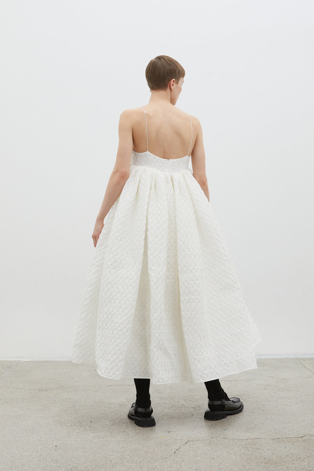 BETH | DRESS LINEN PLISSÉ WHITE